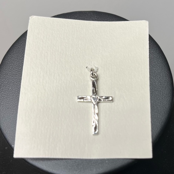 Silver tone Cross Pendant. Reversible - Picture 2 of 6